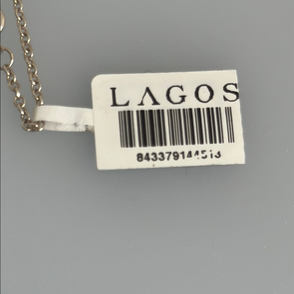 Lagos 18k real solid Gold and Silver Onix  Necklace - Picture 6 of 6